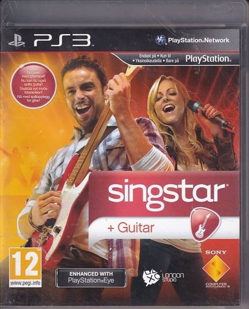 Singstar + Guitar - PS3 (B Grade) (Genbrug)